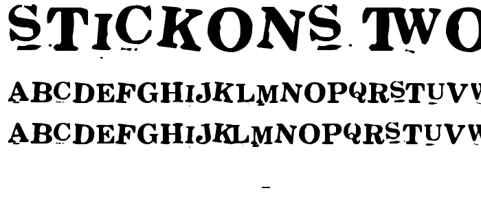 Stickons Two font